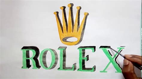 rolex zeichnen|youtube rolex logo drawing.